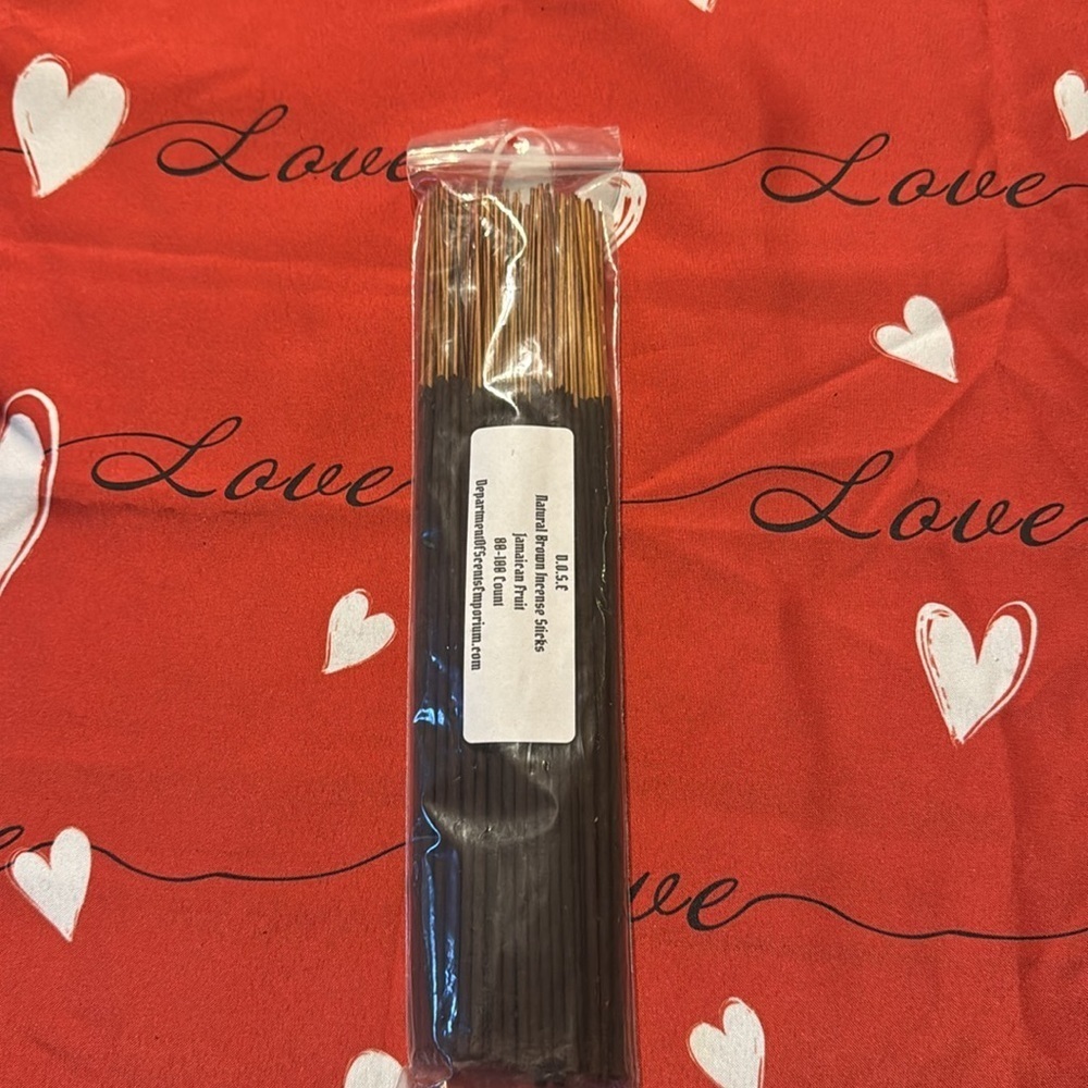 Natural Brown Jamaican Fruit Exotic Incense Bundle of 80-100 sticks